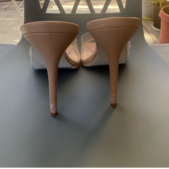 Steve Madden Clear and Nude Heels - Picture 3 of 4